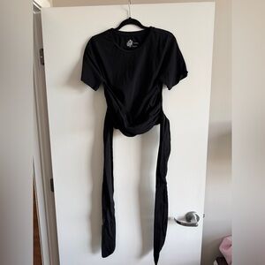 Pilcro Charcoal Short Sleeve Top